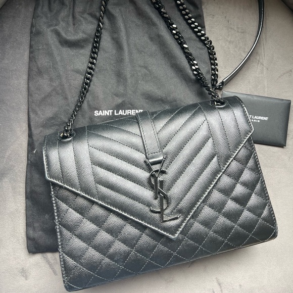 Yves Saint Laurent Handbags - Yves Saint Laurent Tri-Quilt Matelasse Envelope Bag